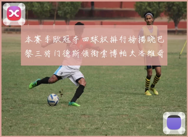 本赛季欧冠夺回球权排行榜揭晓巴黎三将门德斯领衔索博帕夫洛维奇紧随其后